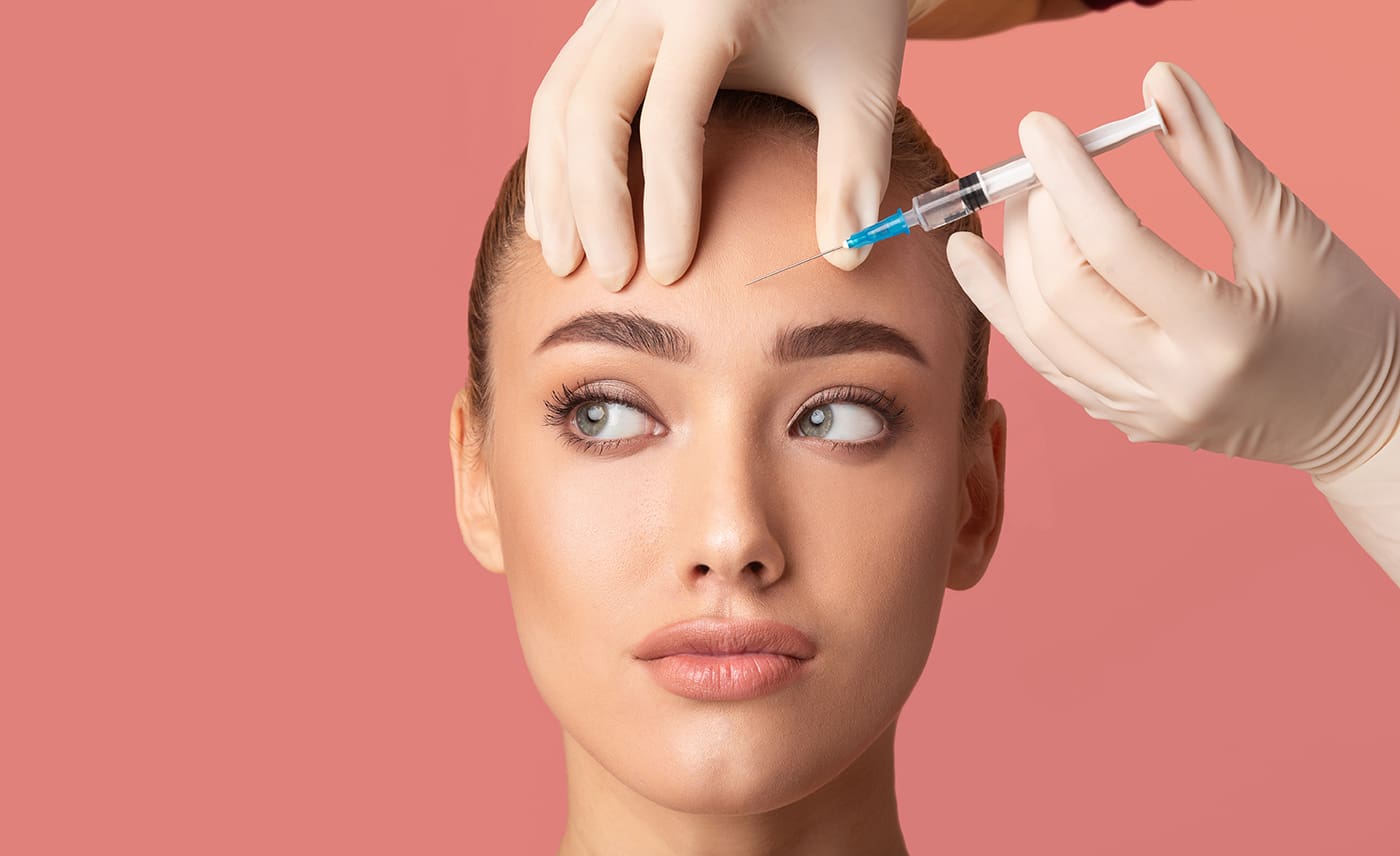 Woman receiving botox injection in London, Ontario